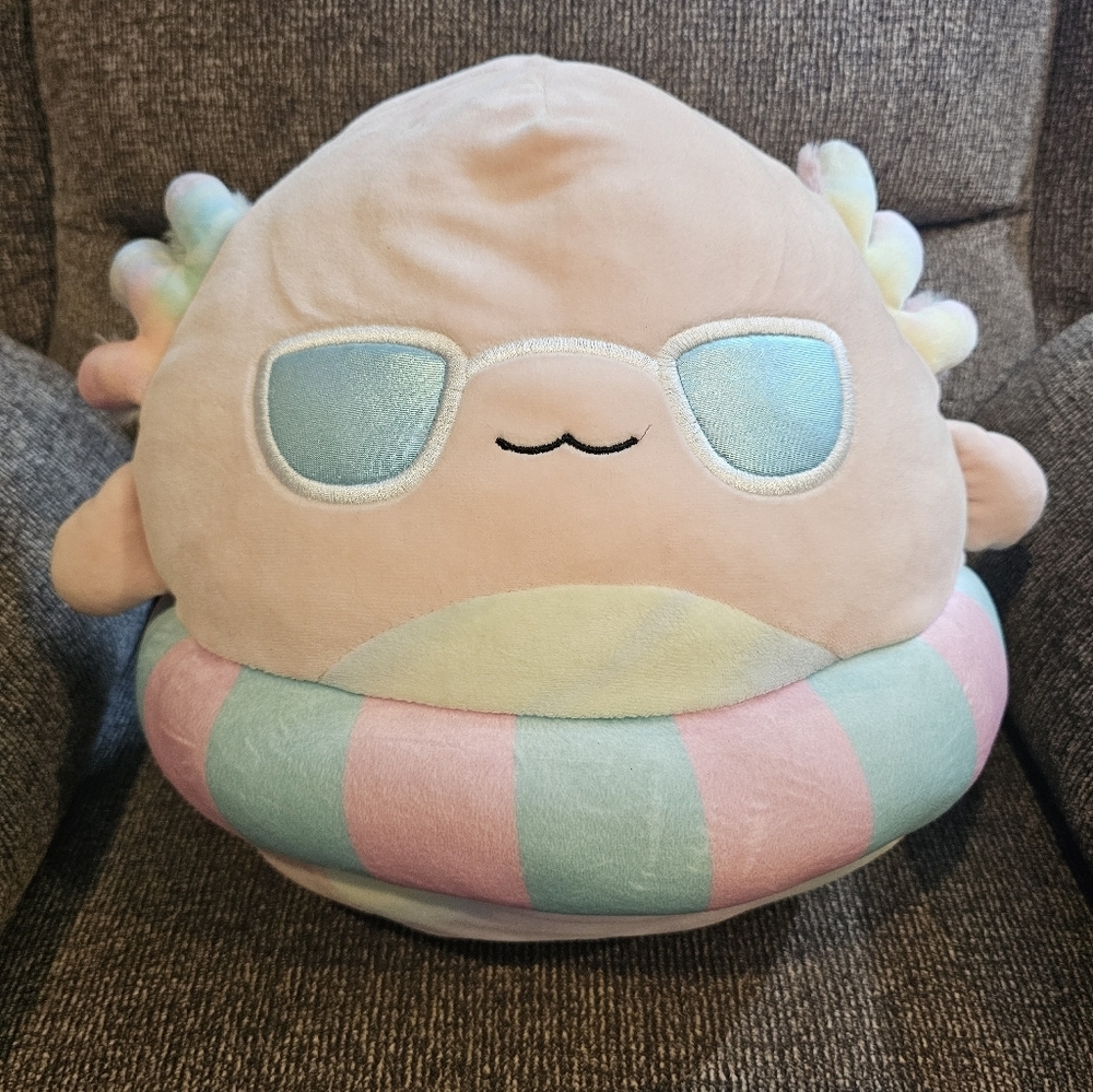 Squishmallows Archie The Axolotl Pink Summer Squad Plush Toy 12 Inch NWT